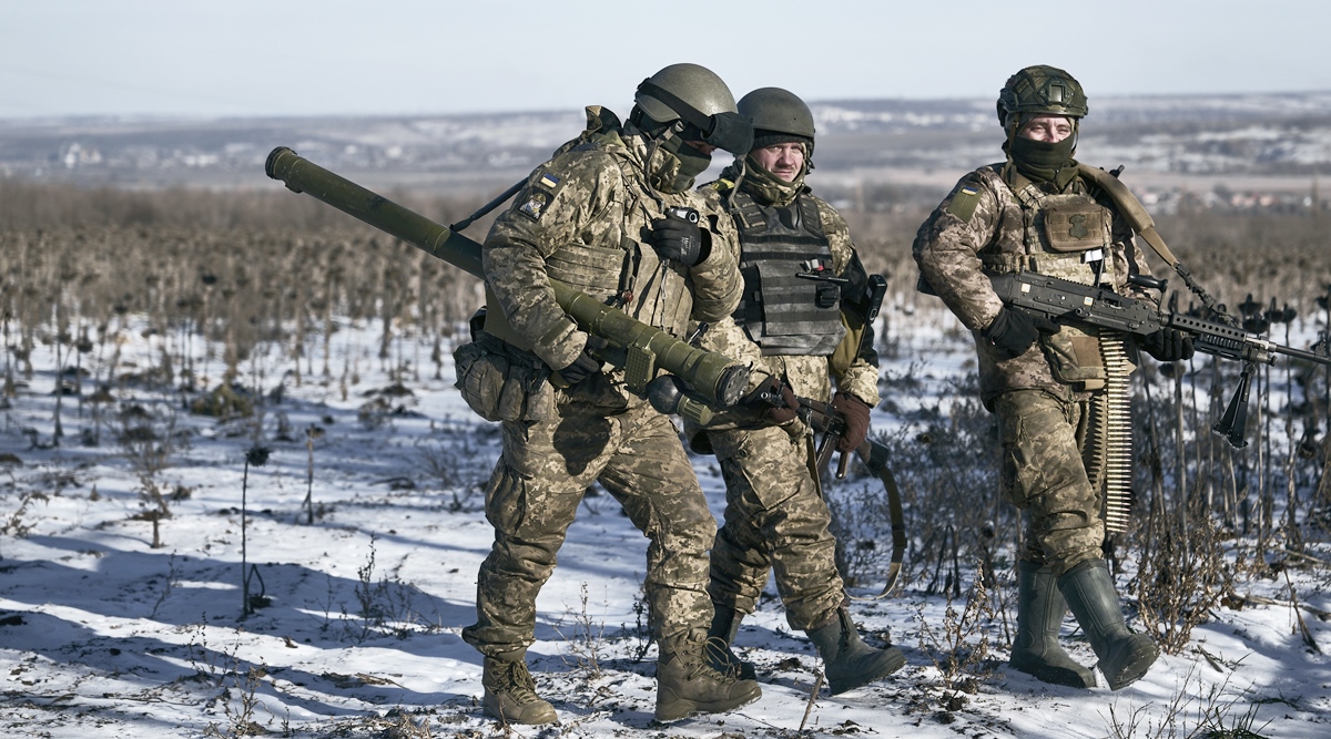 Украинские военнослужащие в районе Соледара