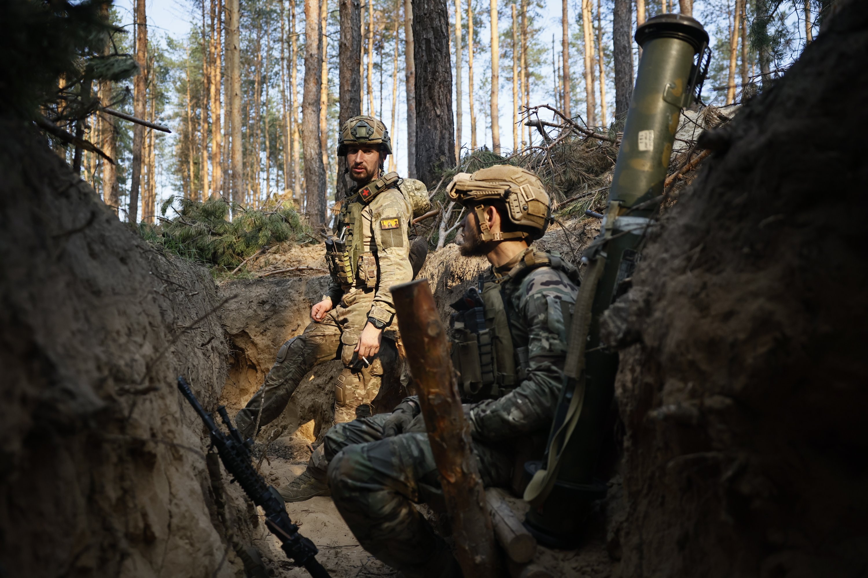 Украинские военнослужащие во время контрнаступательных действий