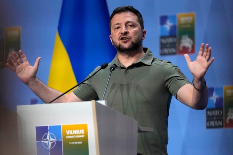 Владимир Зеленский и лидеры стран НАТО в Вильнюсе