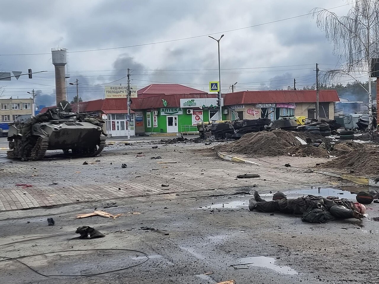 Уничтоженная российская техника в Гостомеле