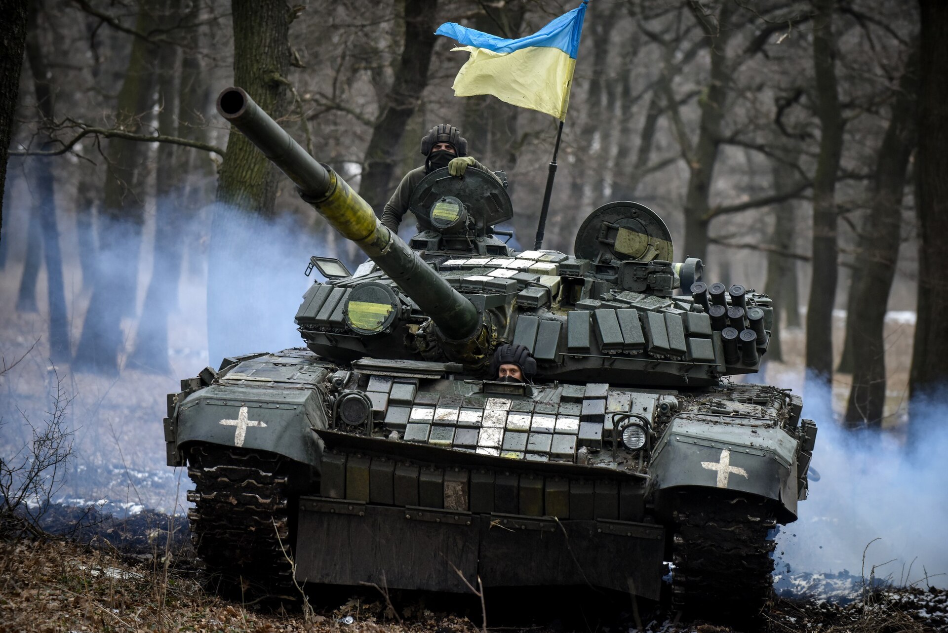 Украинский танк на востоке страны