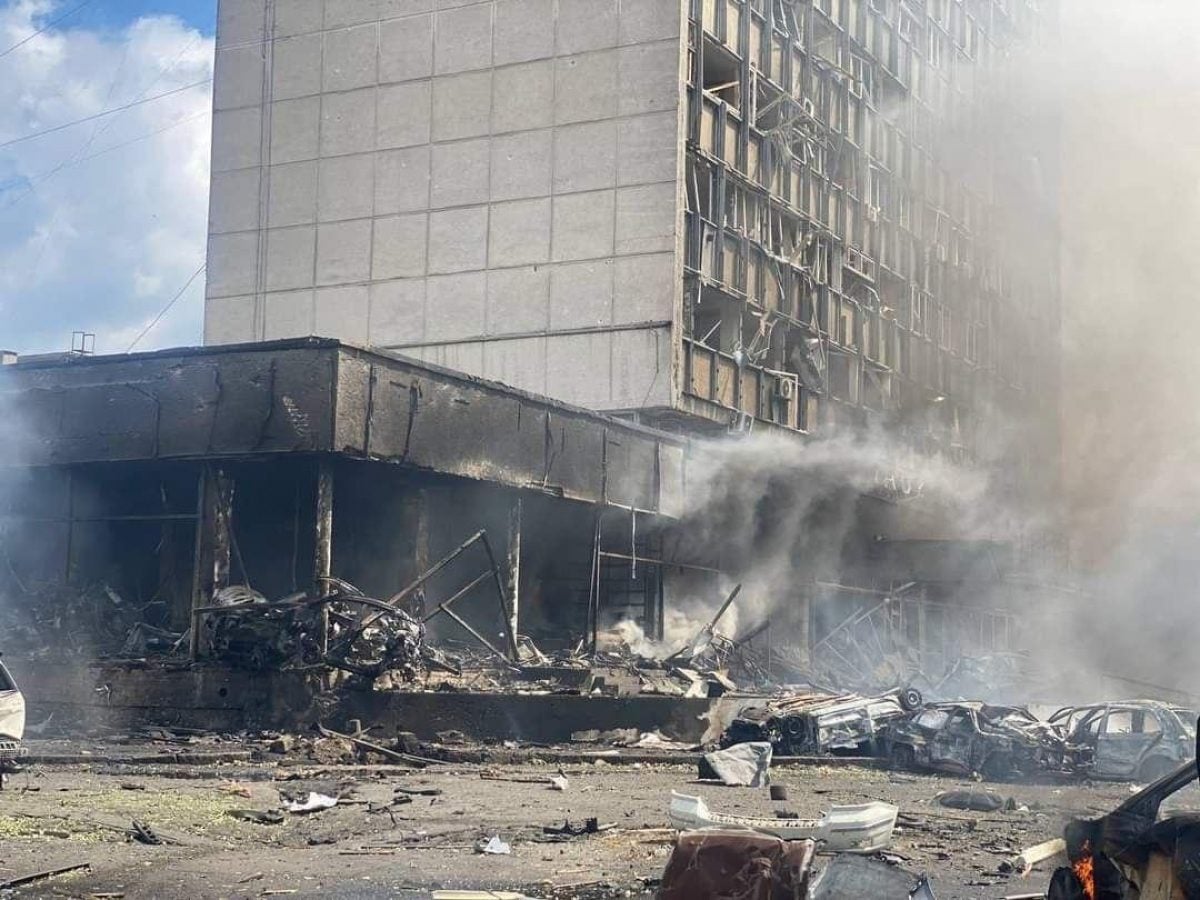Центр Винницы после российского ракетного удара